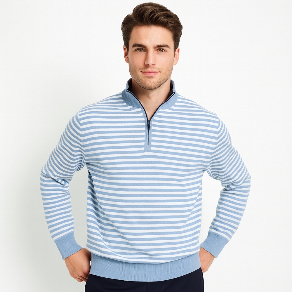 Brooks Brothers Supima Cotton 1/4 Zip Sweater NWT Large